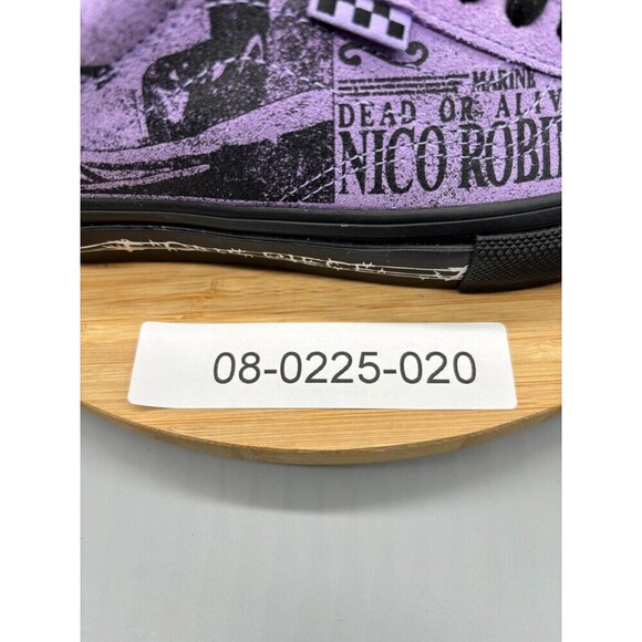 Vans X One Piece Shoes Mens 4.5 Womens 6 Nico Robin Purple Black Sneaker Anime - Picture 11 of 11